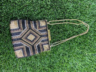1980’s Jacobson’s Black Silk Beaded Handbag